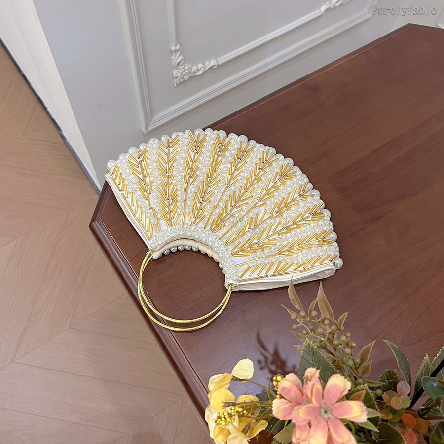 Golden Circular Handbag