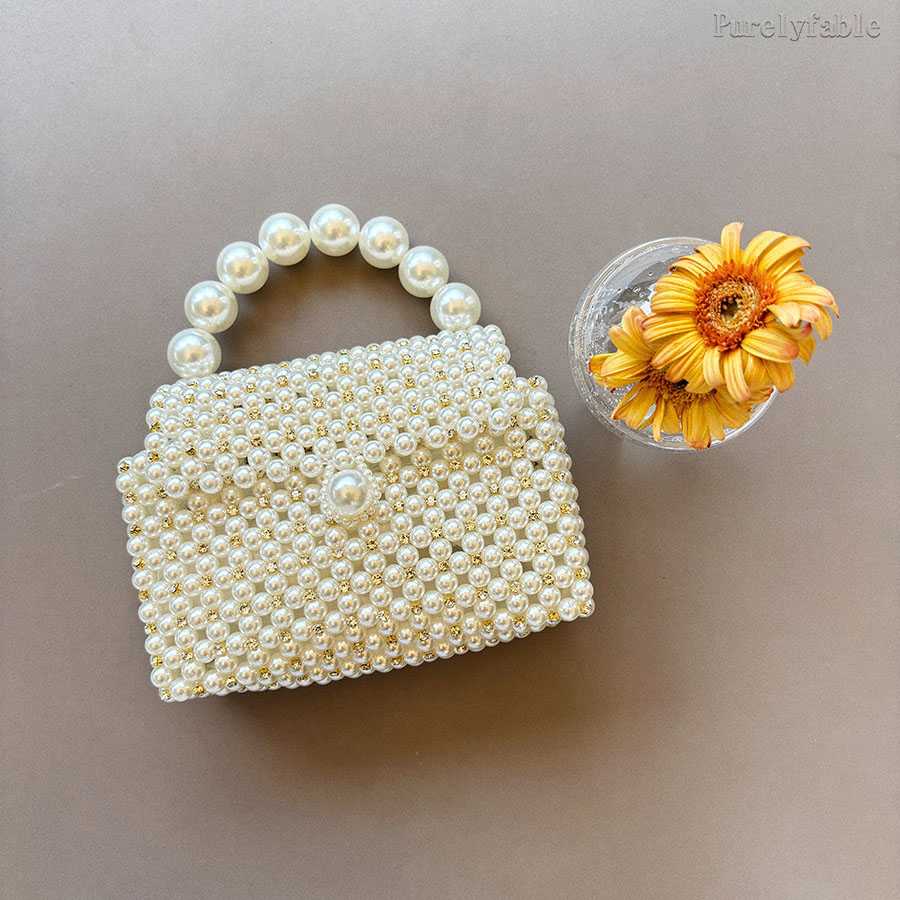 White Hollow Woven Bag
