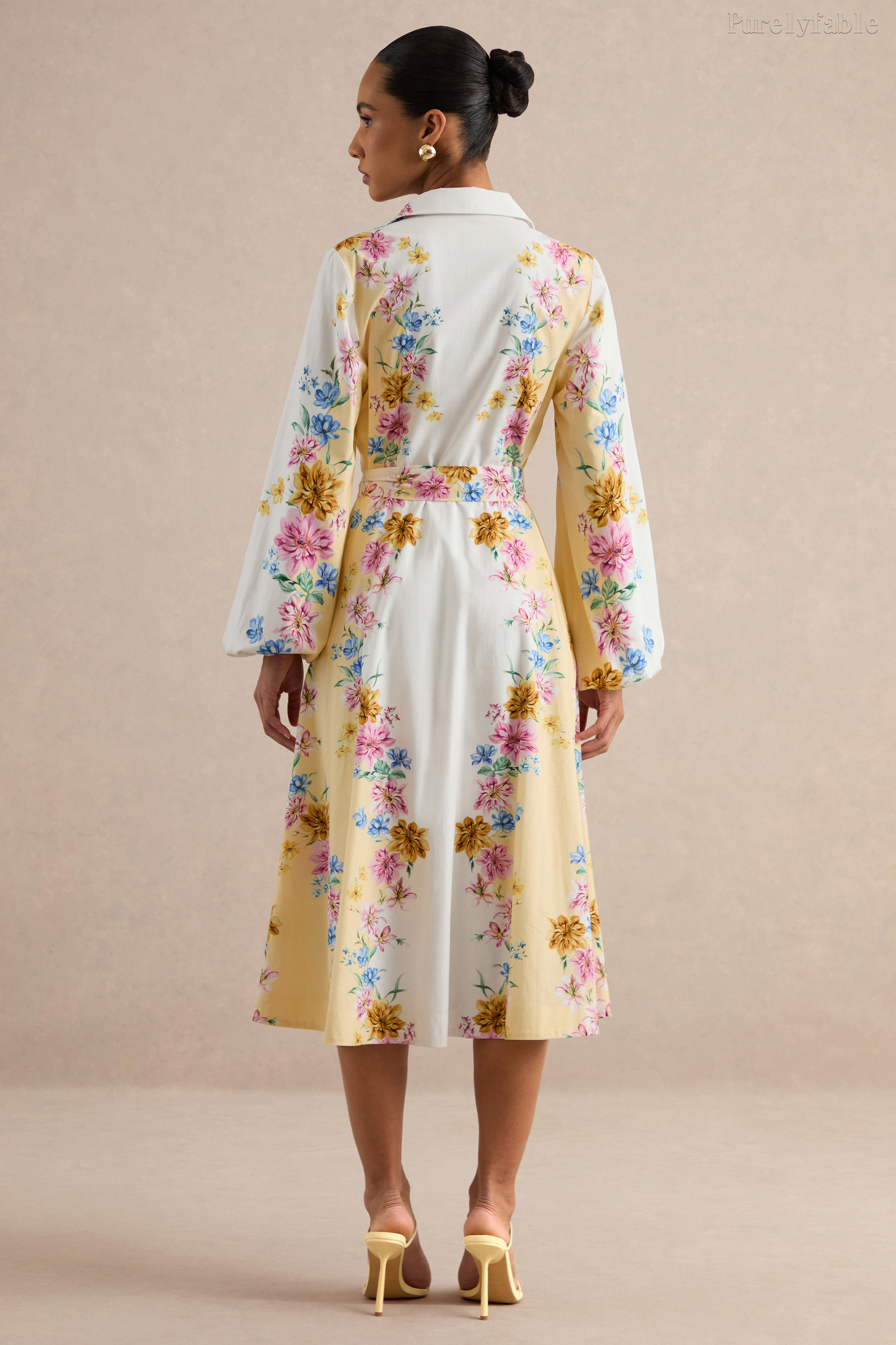 Xiomara Multi-Color Printed Blouse-Style Dress