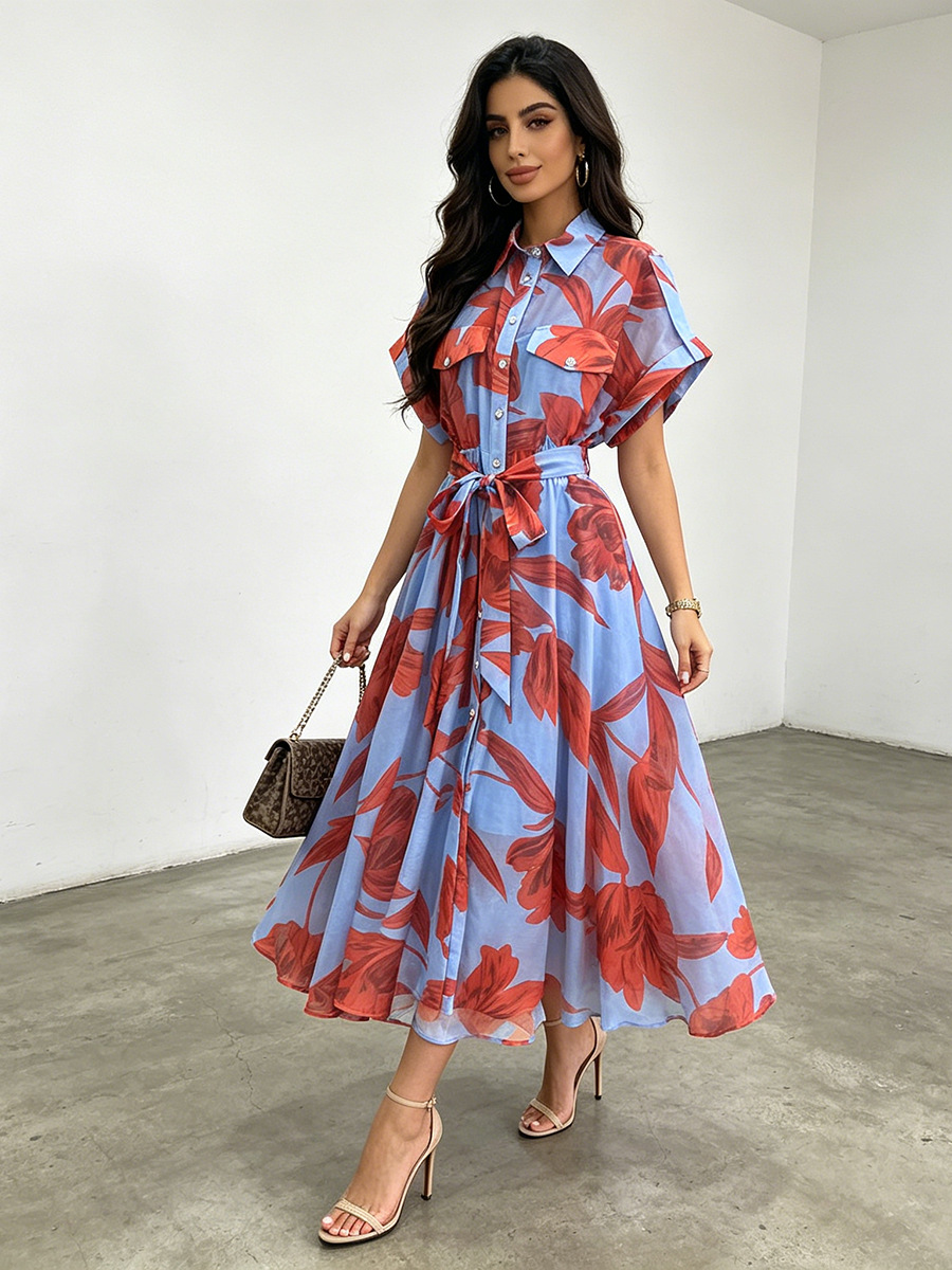 Azalea Green Lace-up Dress