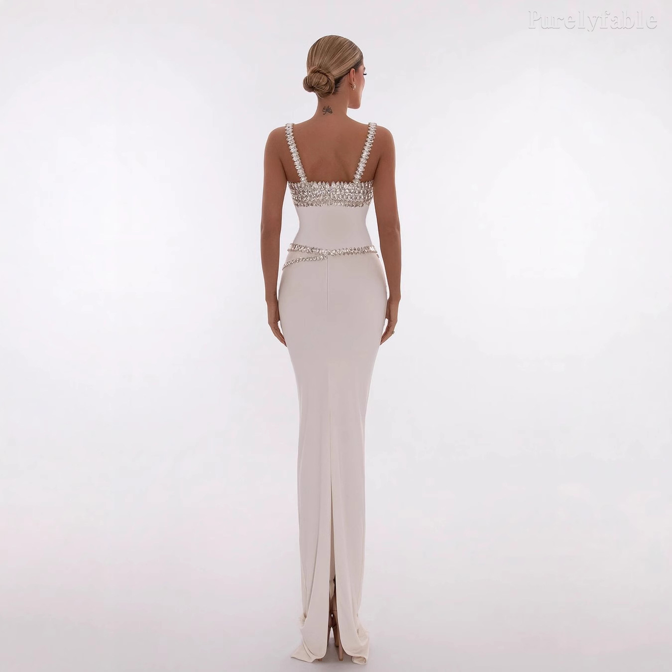 Davina Pink Strapless Fishtail Dress