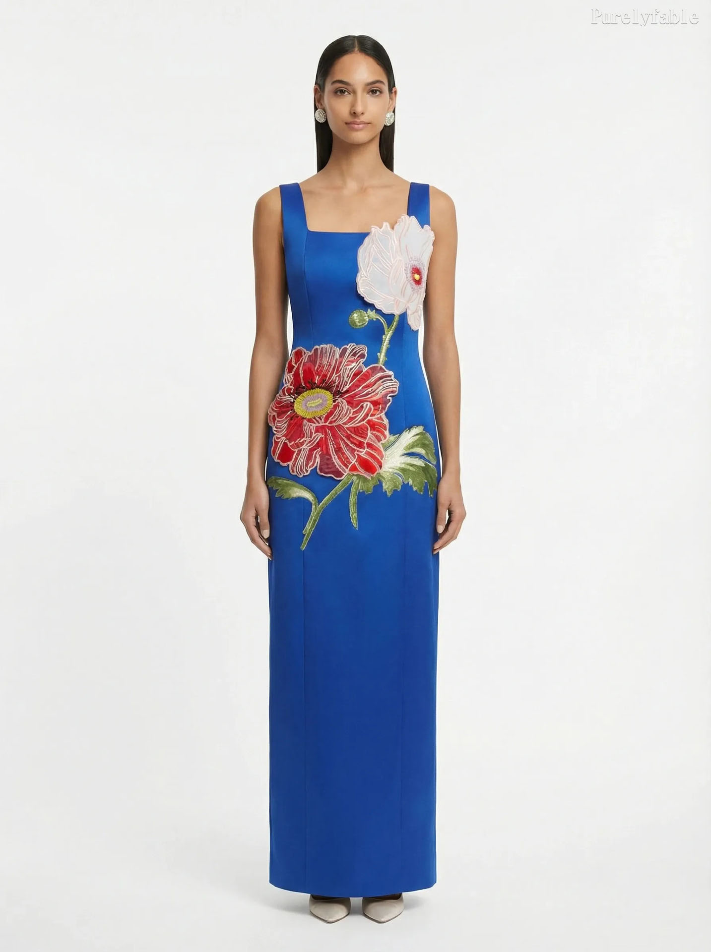 Eloise Red Floral Patchwork Dress