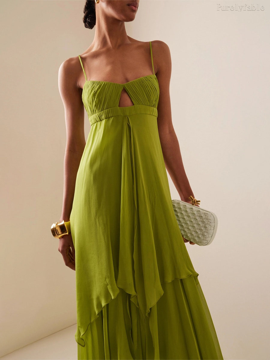 Adelaide Green Camisole Maxi Dress