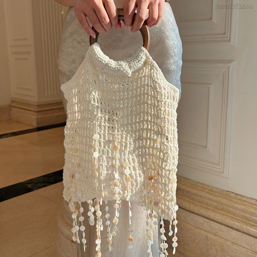 White Crochet Bag