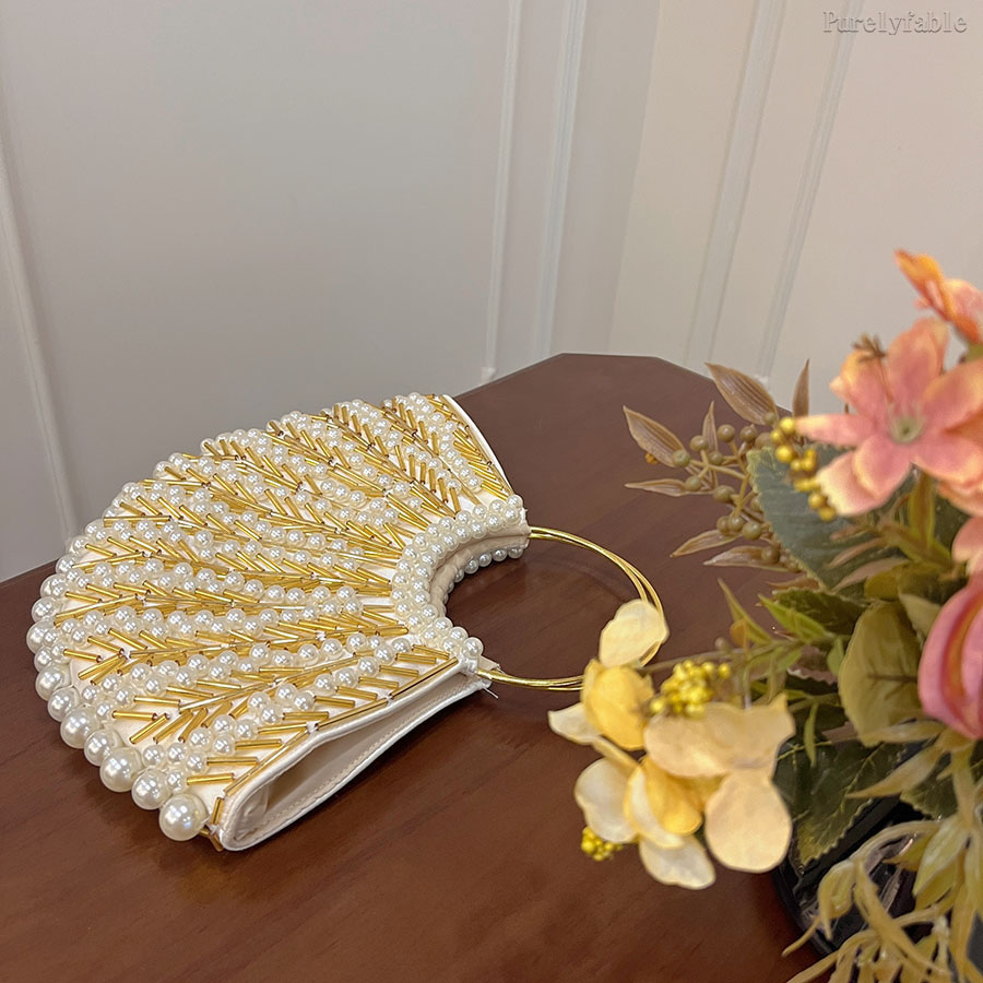Golden Circular Handbag