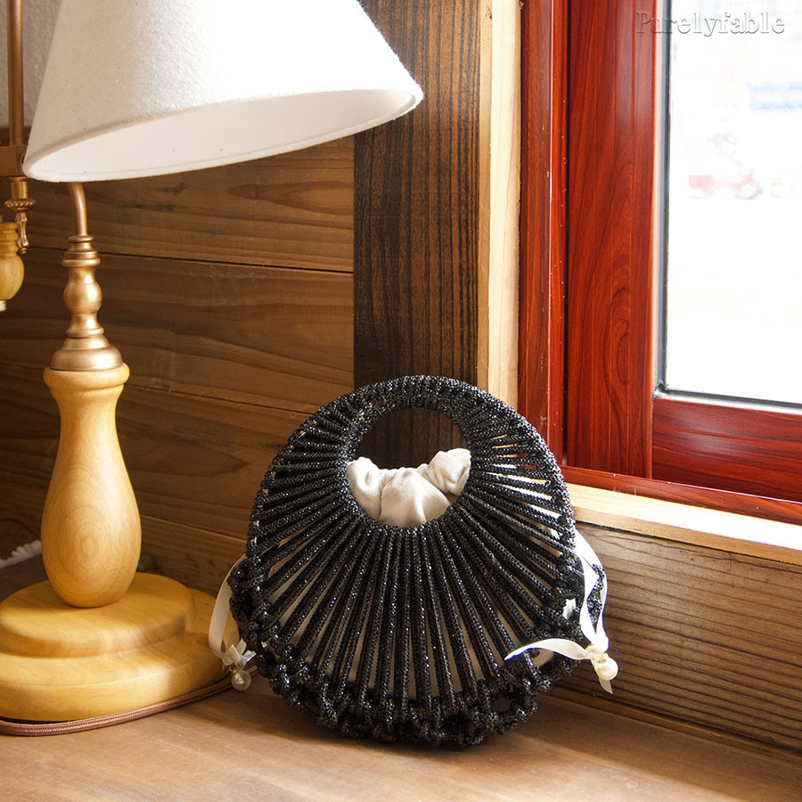 Black Fan-Shaped HandbBag