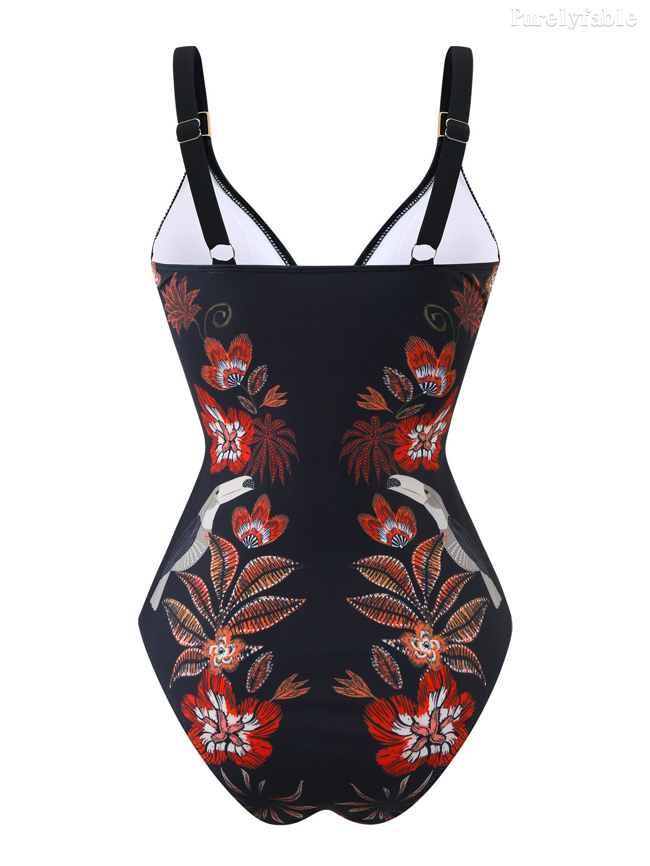 Catalina Black One-Piece Swimsuit Wrapped Skirt Set