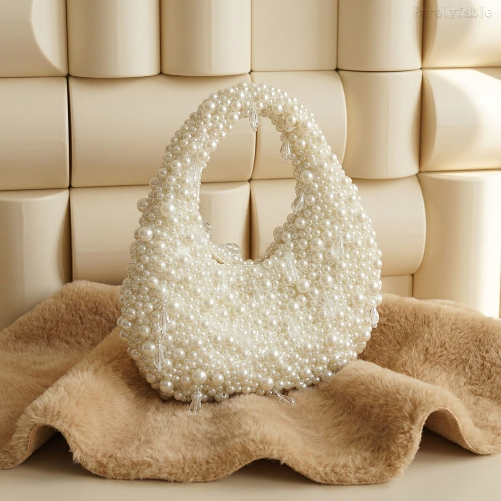 White Bead HandBag