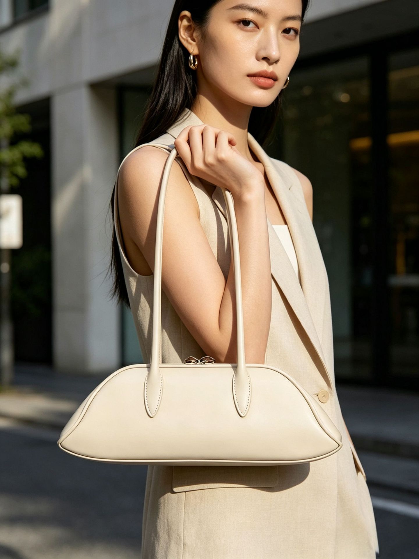 Yellow Boston Baguette Bag