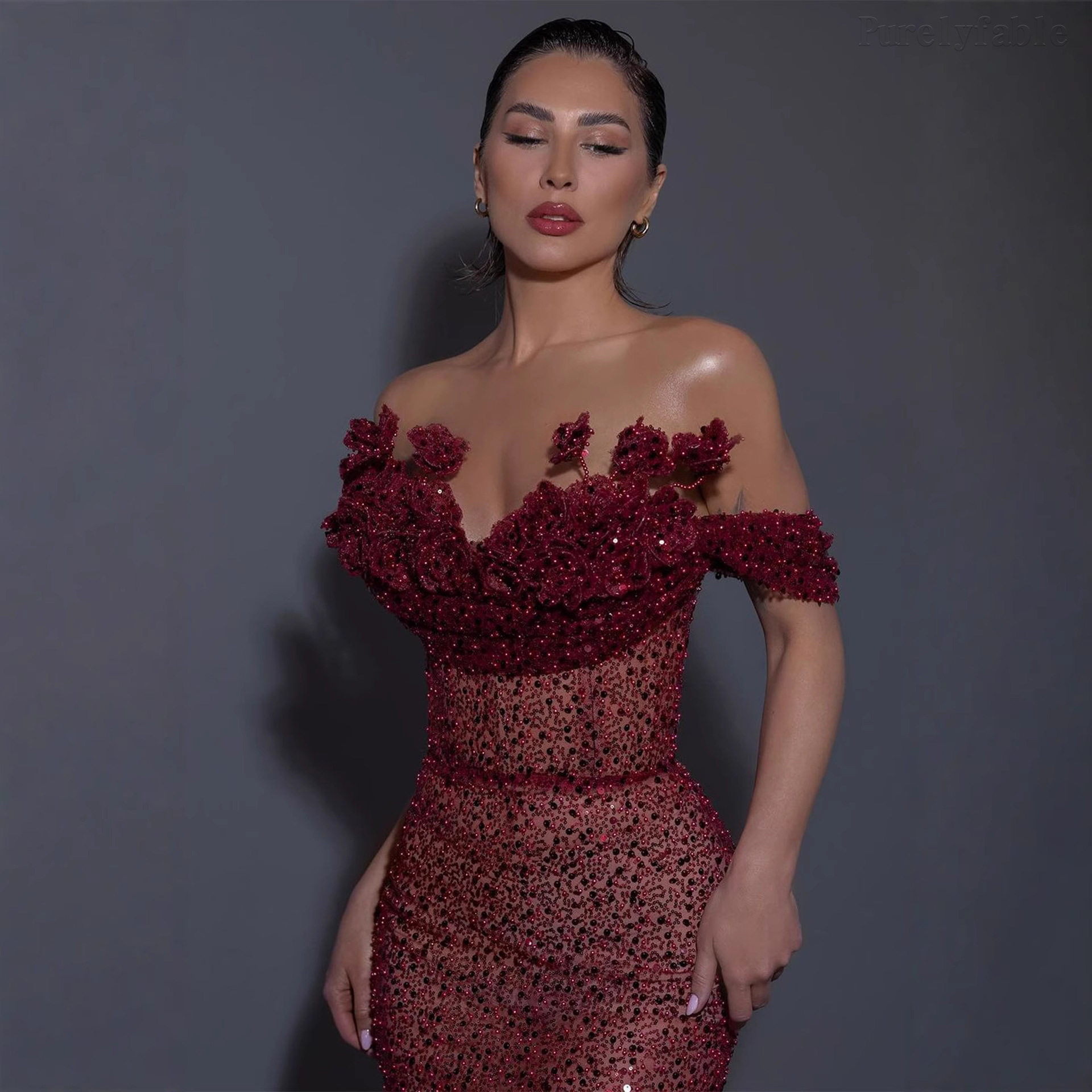 Yasmin Red Ruffled Maxi Skirt