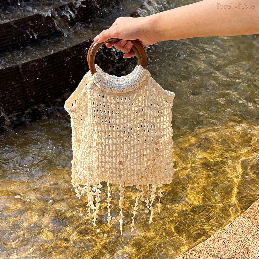 White Crochet Bag