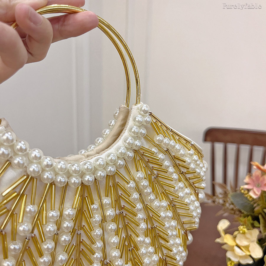 Golden Circular Handbag
