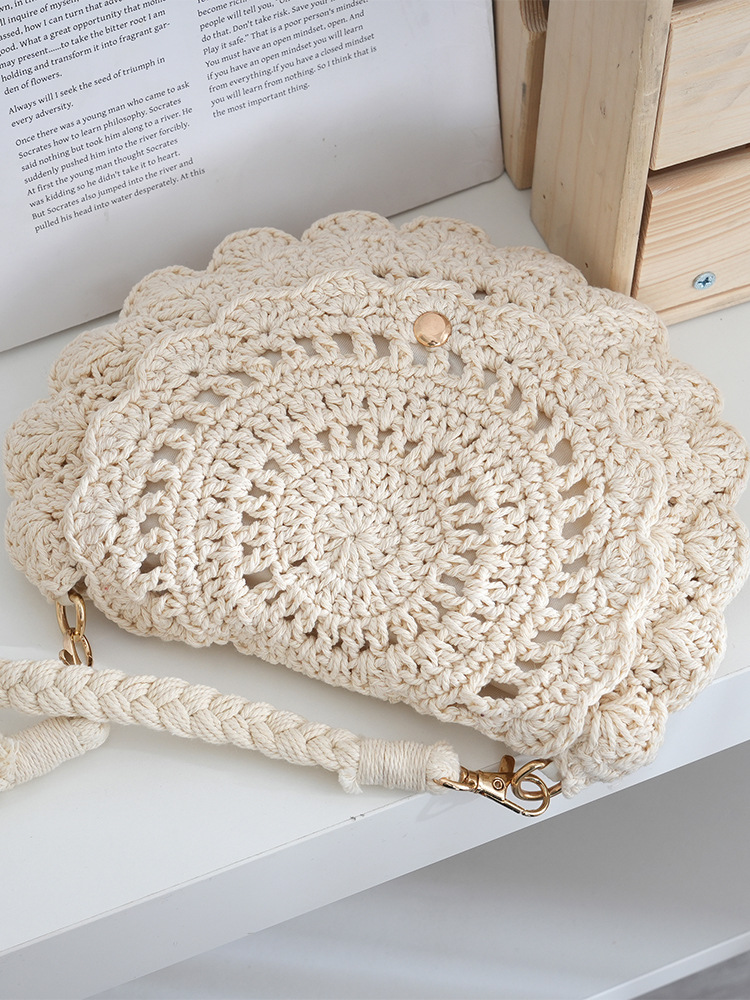 Khaki Knitted Crossbody Bag