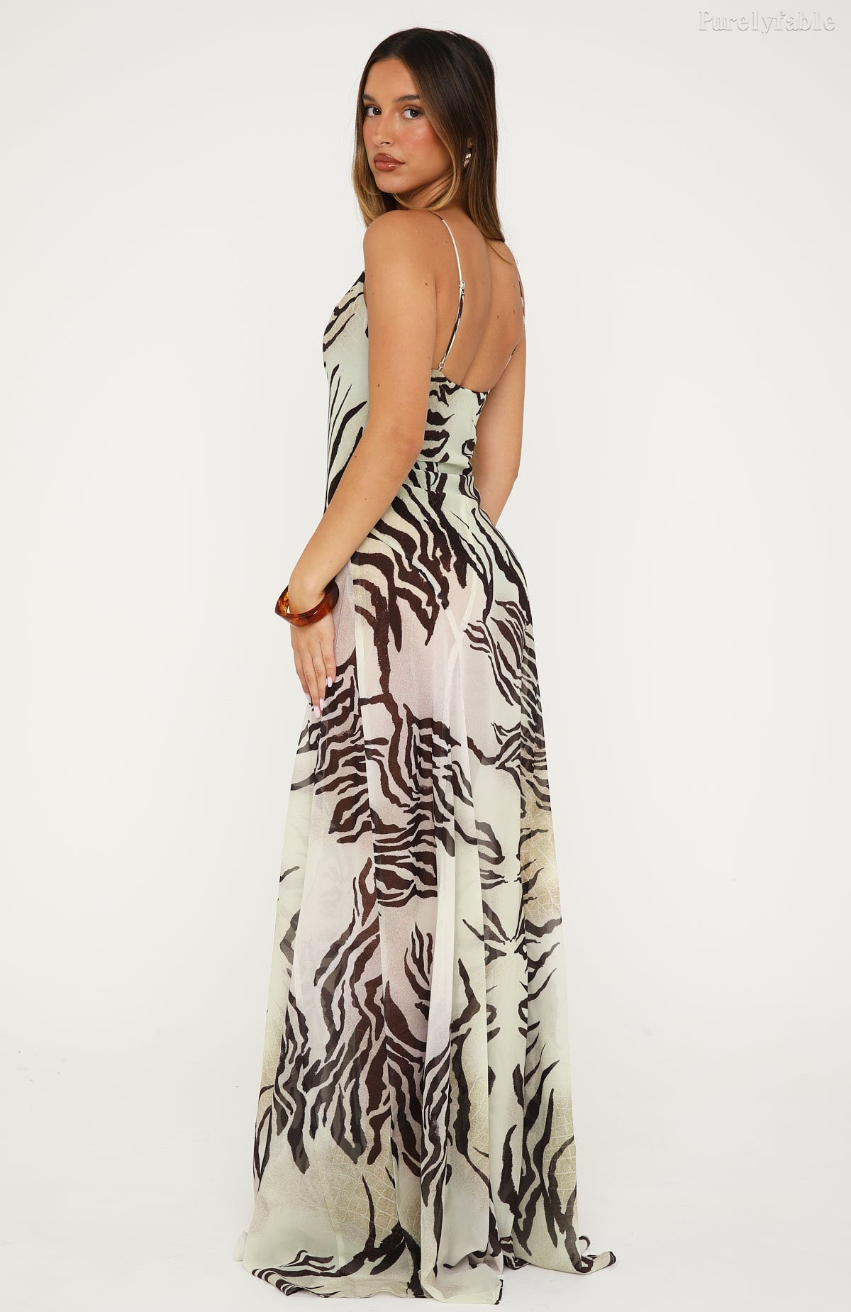 Rosalind White Backless Slim Fit Suspender Beach Long Dress