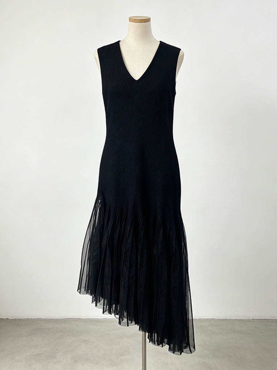 Kati Pink Asymmetrical V-Hem Dress