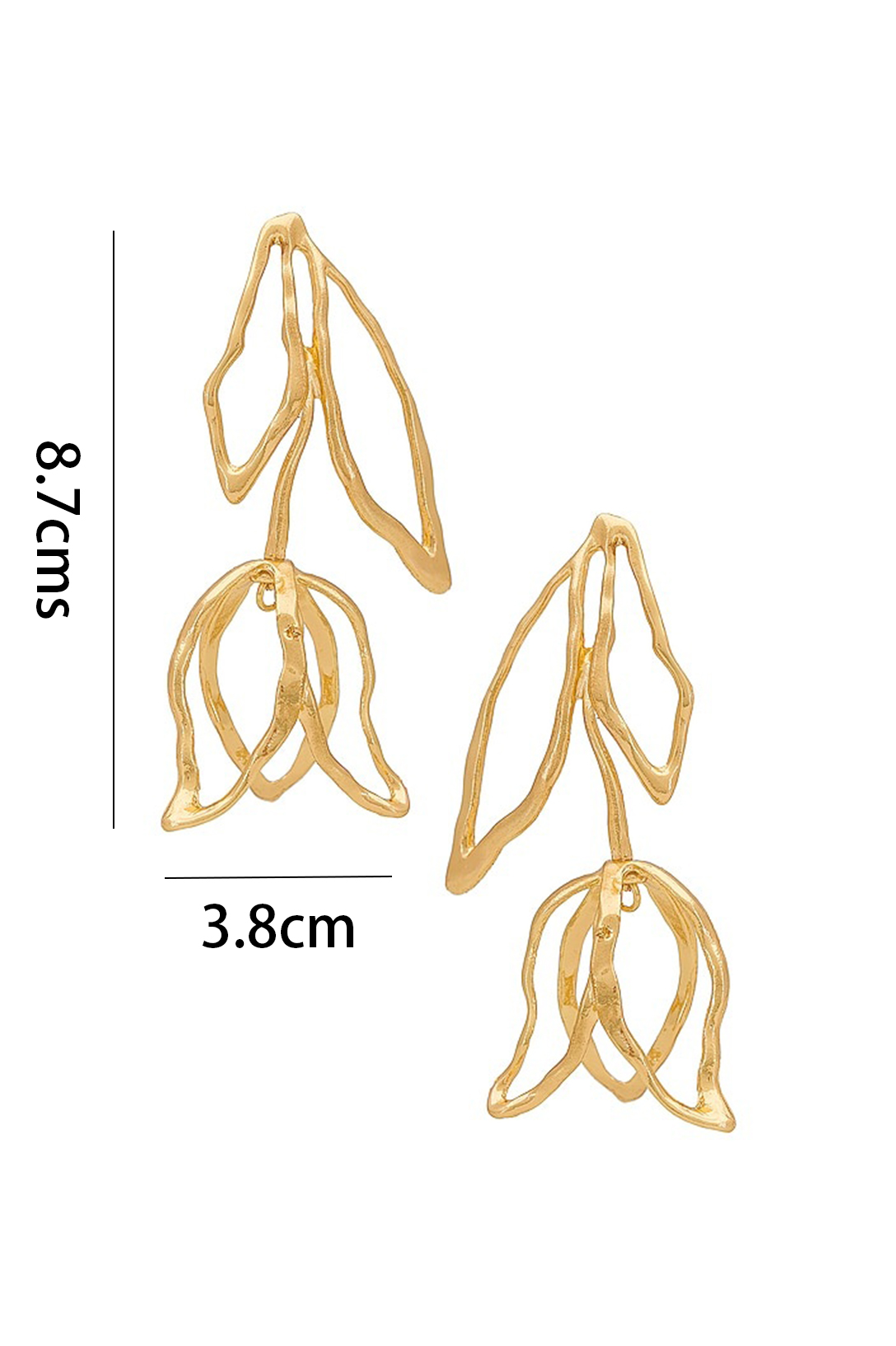Abstract Floral Drop Earrings-purelyfable