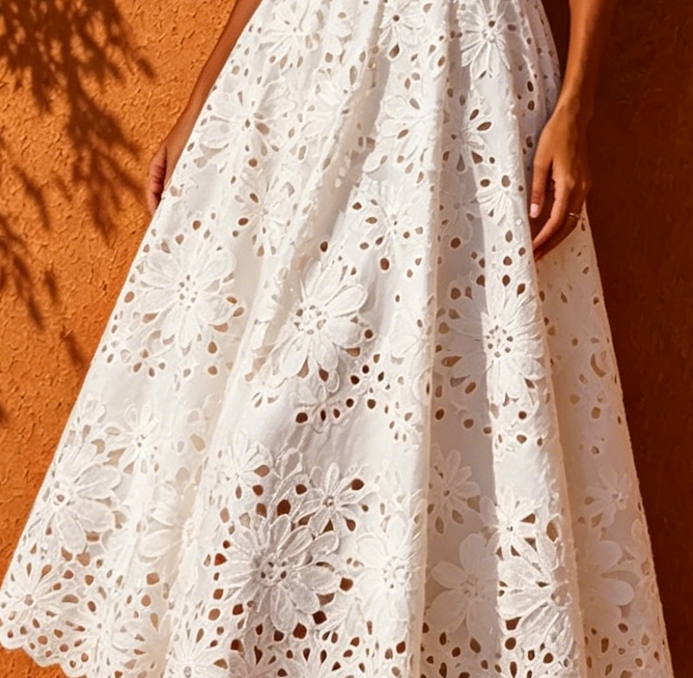 Zariah White Off-Shoulder Ruffle Skirt Set