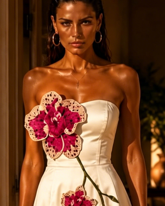 Zariah White Strapless A-Line Mini Dress