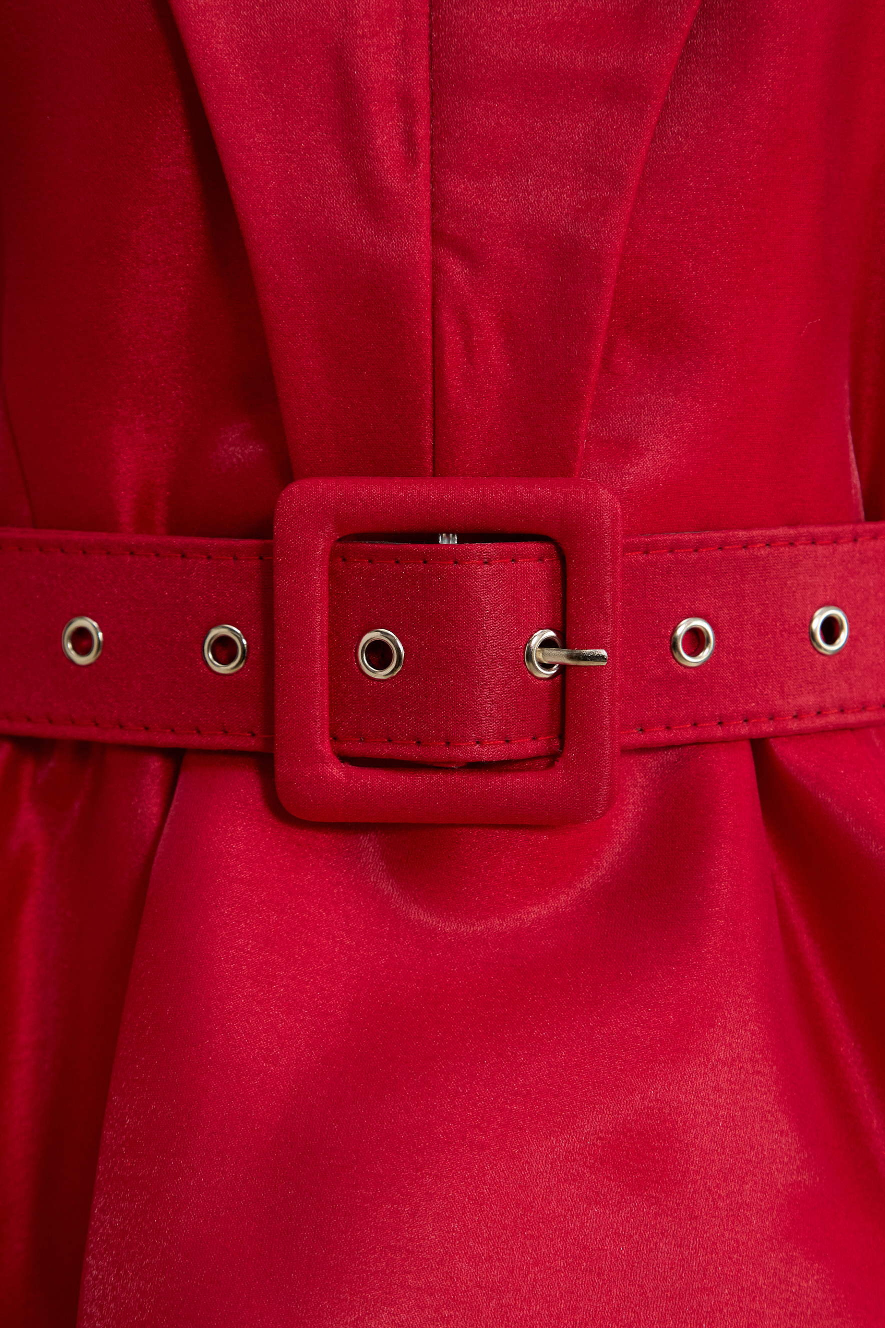 Stars Are Shining Red V-neck Tiered Ruffle Mini Dress-purelyfable
