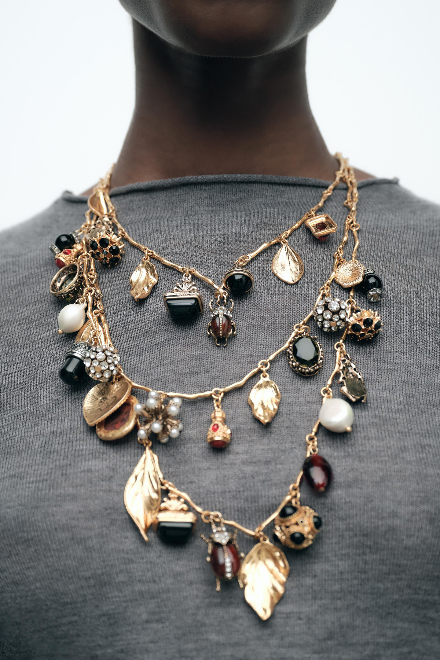 Three-Pack Multi Gemstone Necklace Set-purelyfable