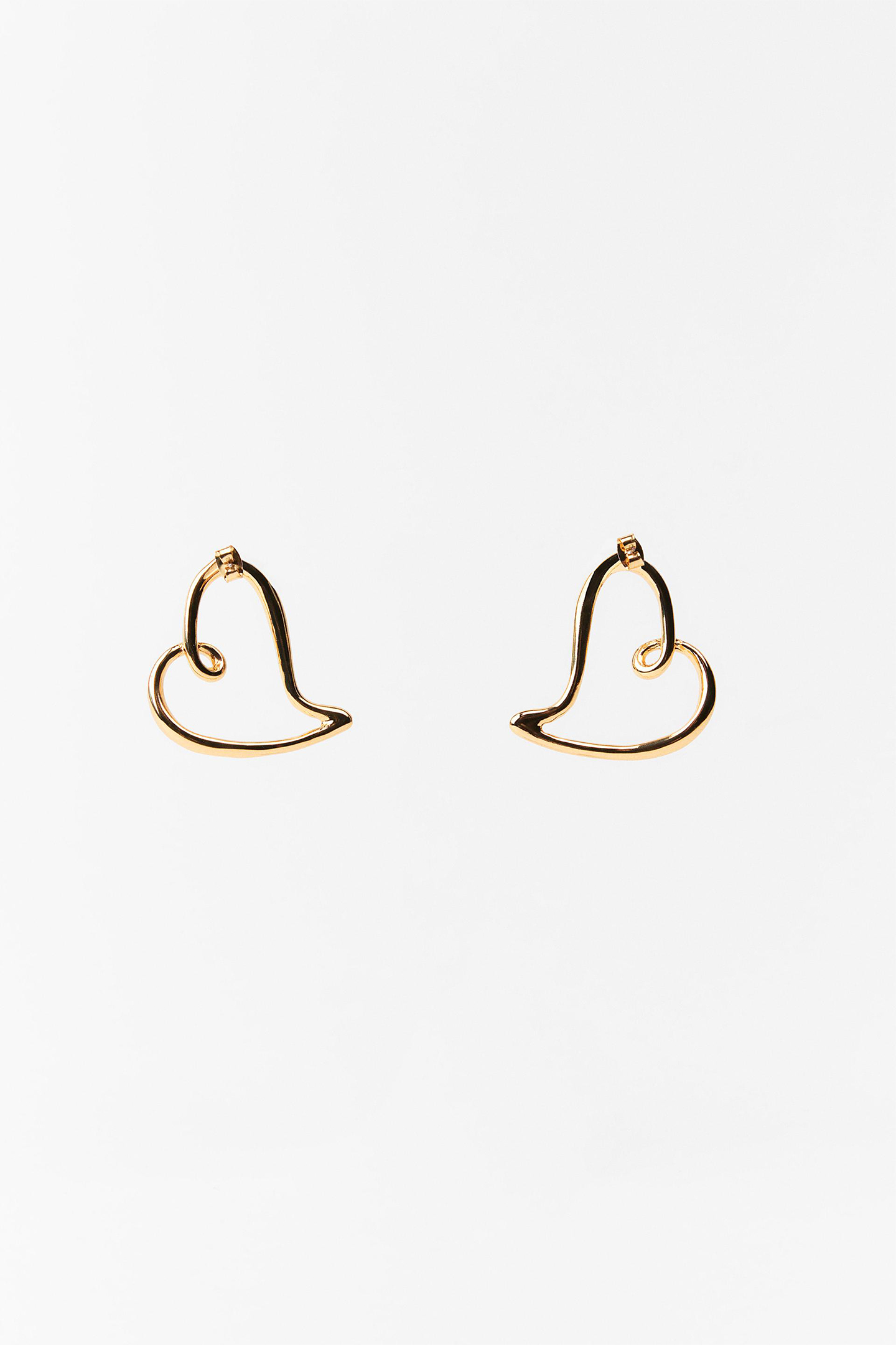 Heart Hoop Earrings-purelyfable