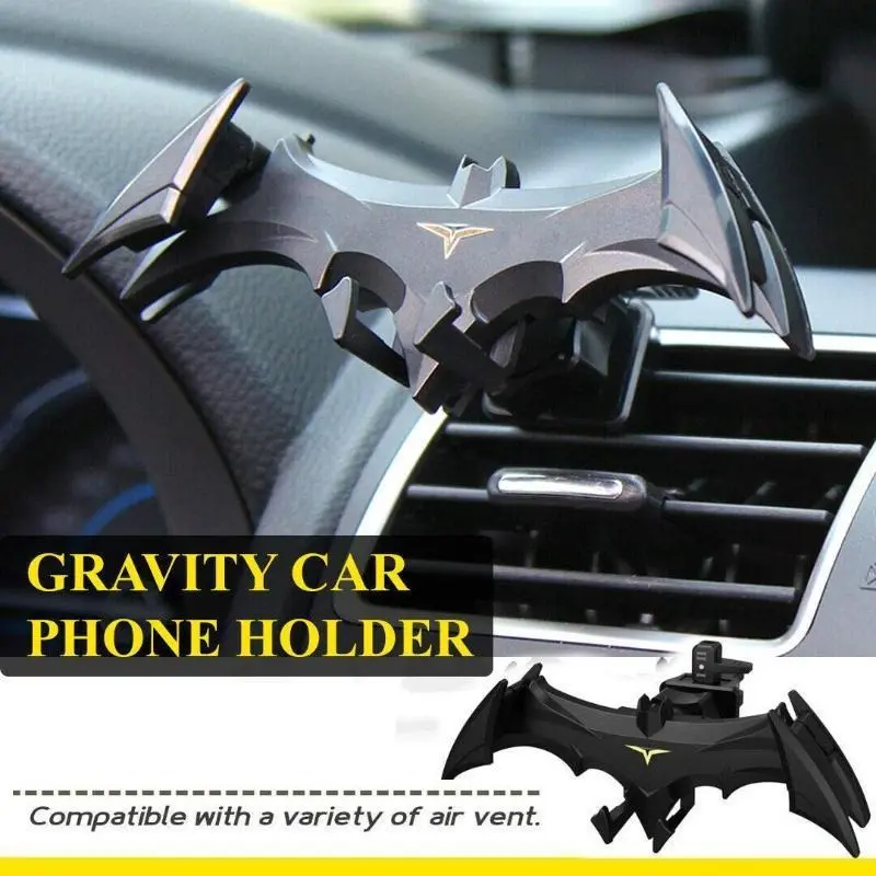 Dark Knight Car Phone Holder: Batwing Design, Universal Air Vent Mount for Smartphones