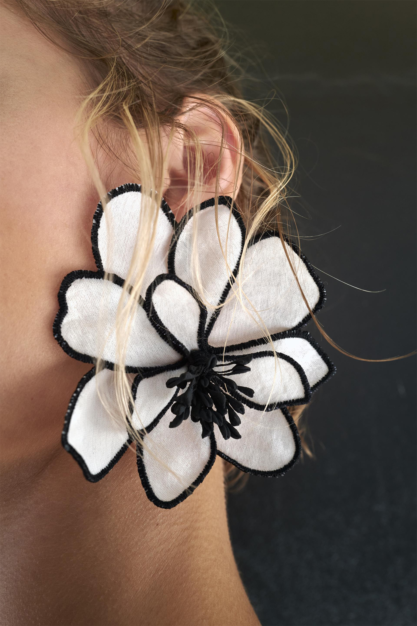 Flower Fabric Earrings-purelyfable