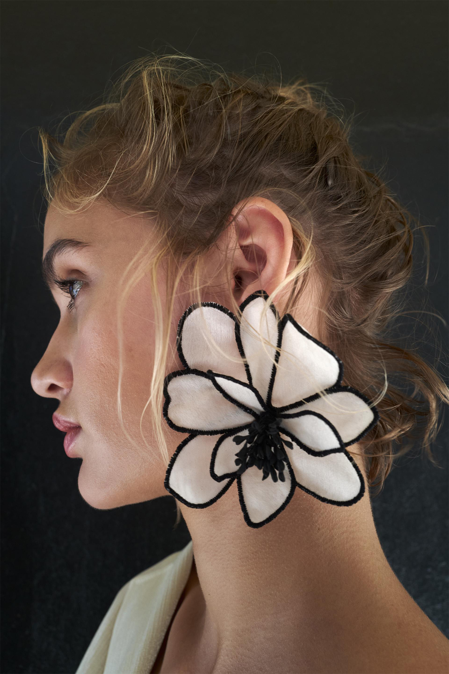 Flower Fabric Earrings-purelyfable