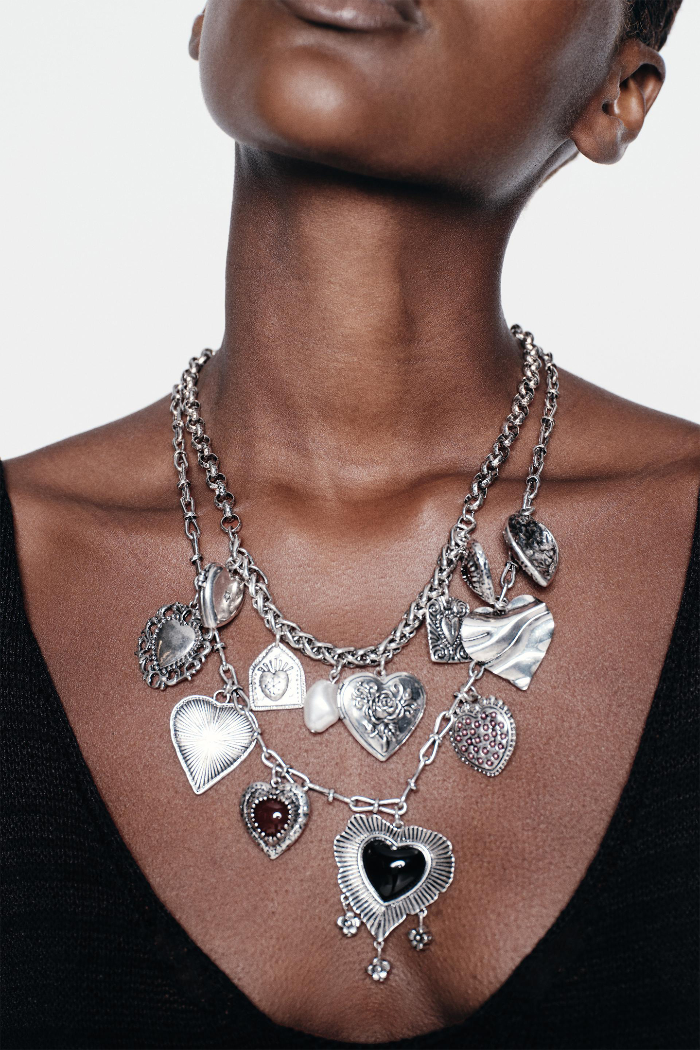 Two-Pack Irregular Heart Necklace Set-purelyfable