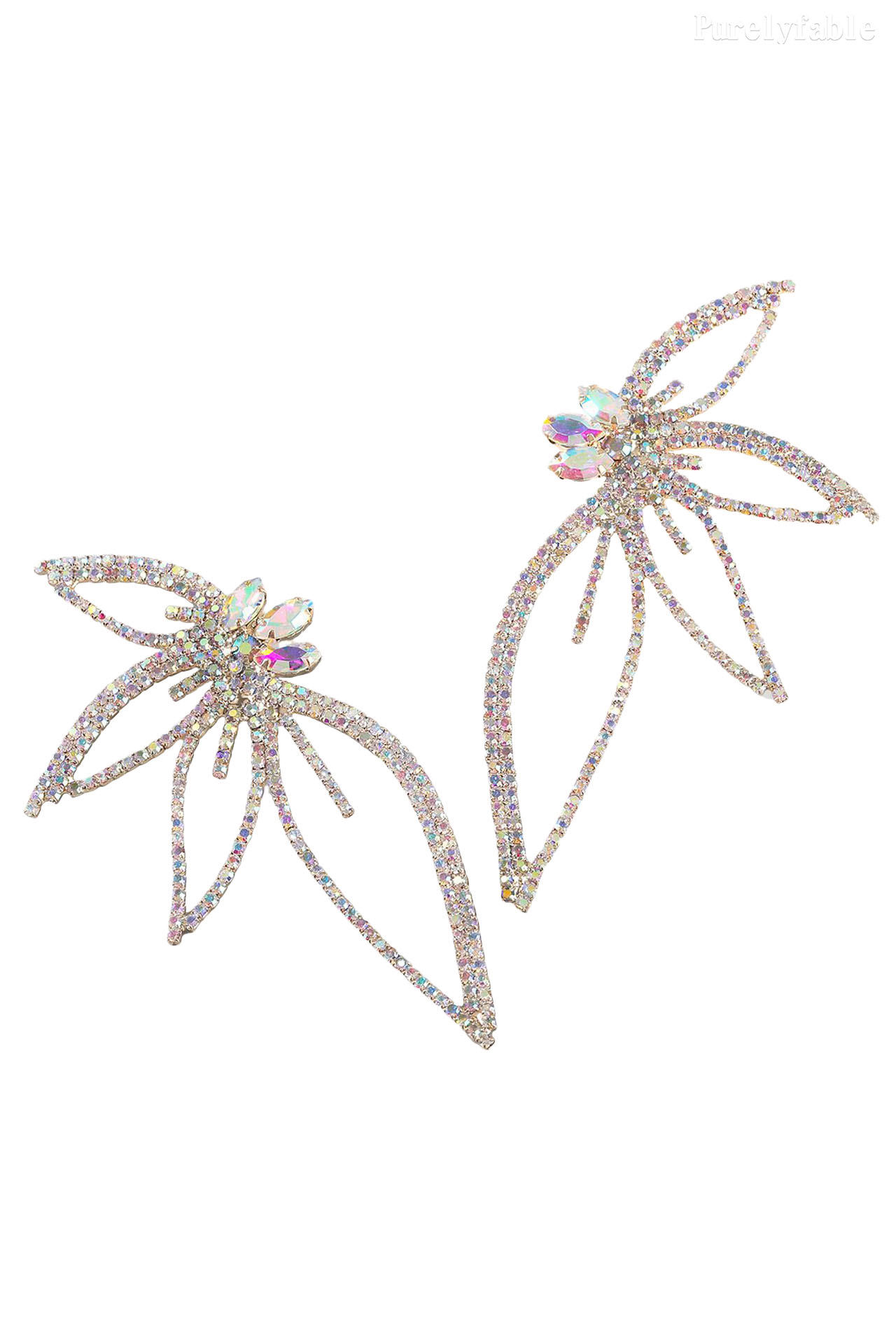 Diamond-Encrusted Butterfly Earrings