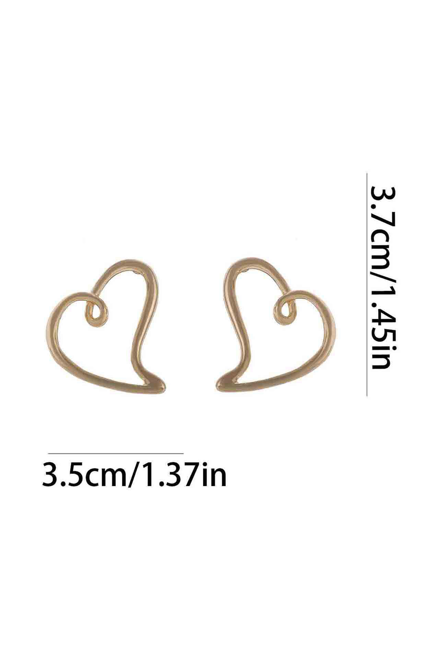 Heart Hoop Earrings-purelyfable
