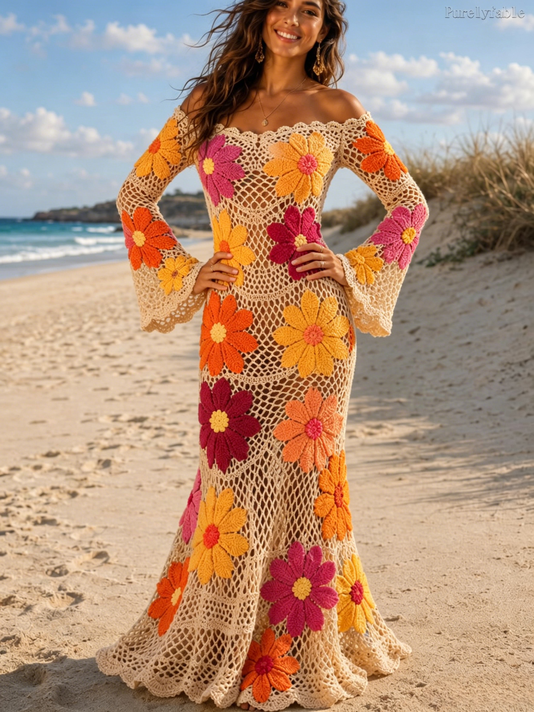 Ingrid's Colorful Ruffled Sleeveless Dress