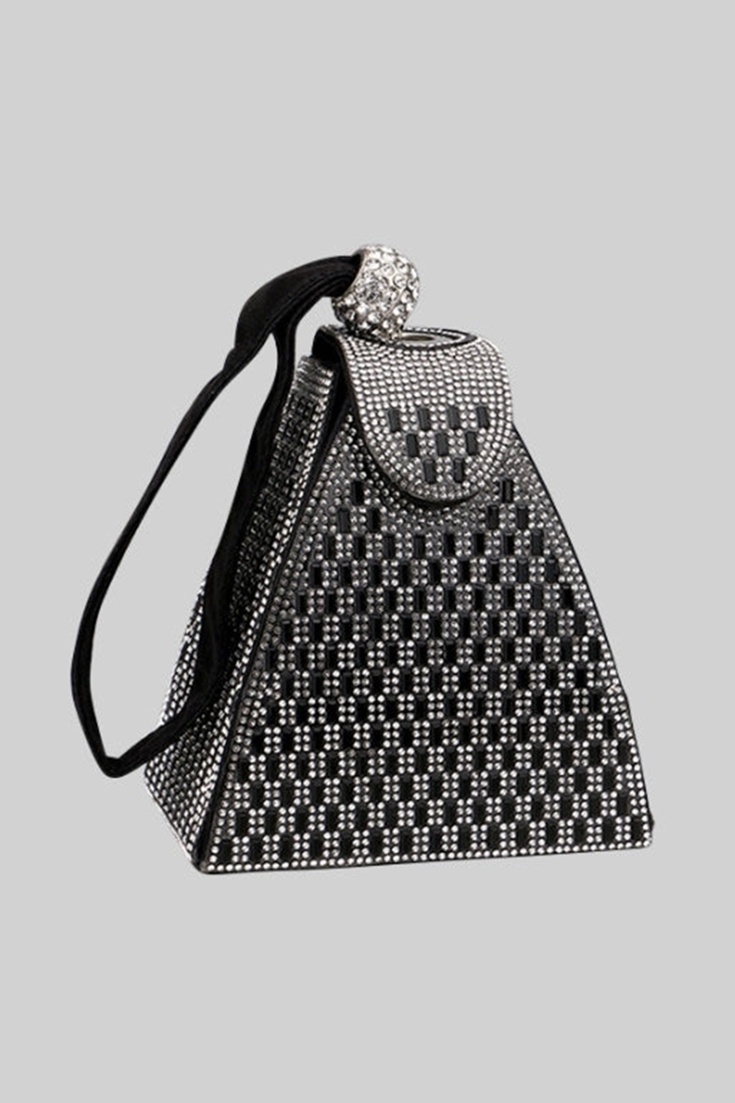 Rhinestone-embellished Pyramid Handbag-purelyfable