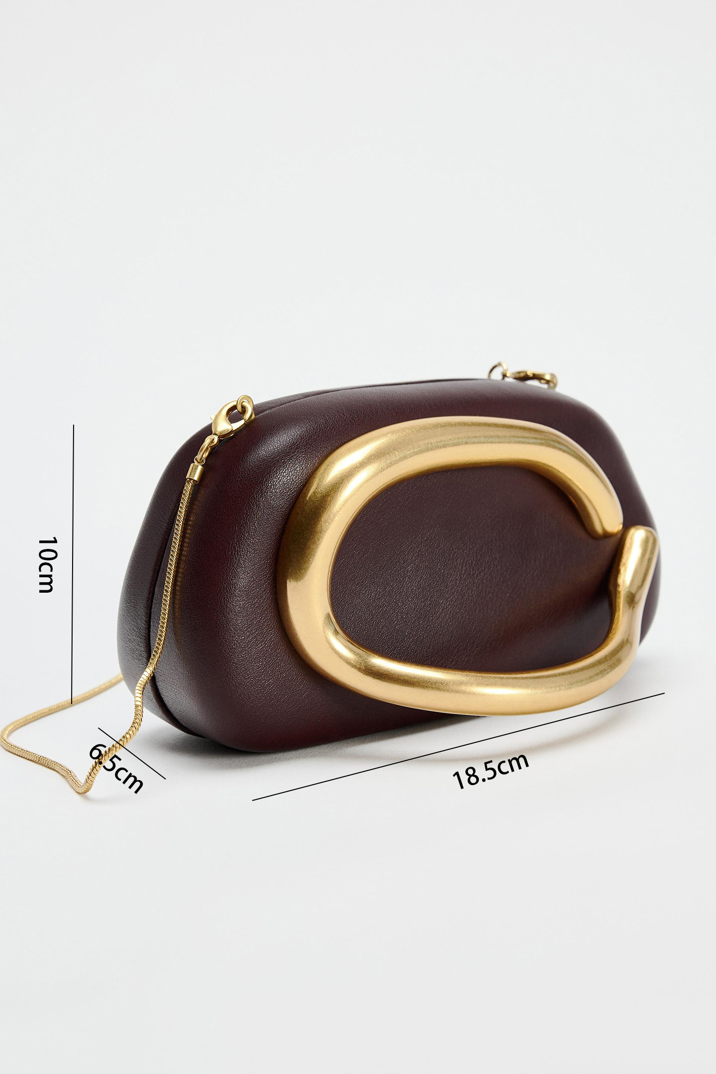 Curved Metal Box Bag-purelyfable