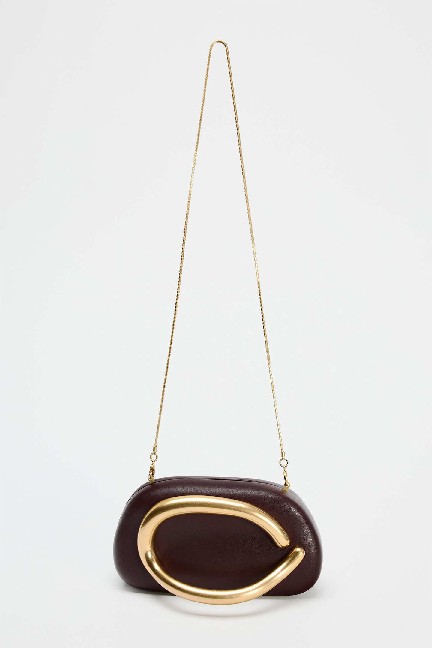 Curved Metal Box Bag-purelyfable