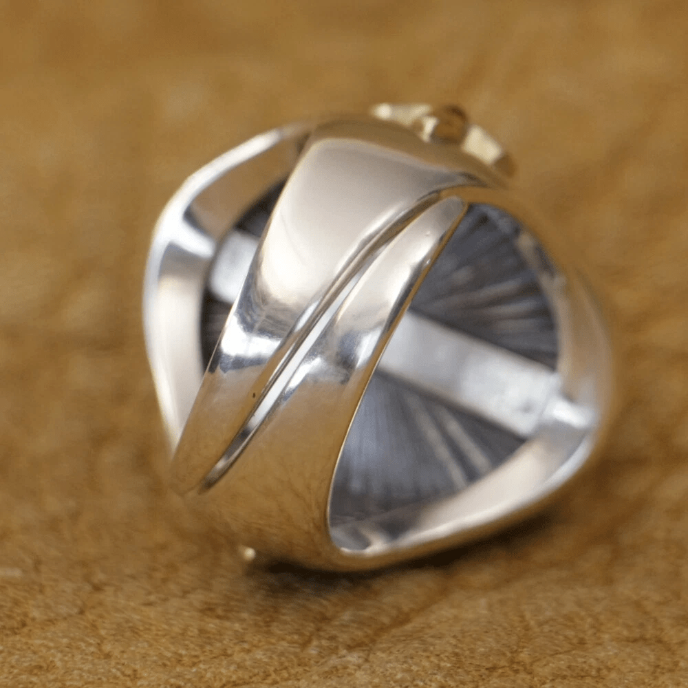 Christianartworkshop Virgin Mary Oval Ring in 925 Silver Divine Protection and Prayer