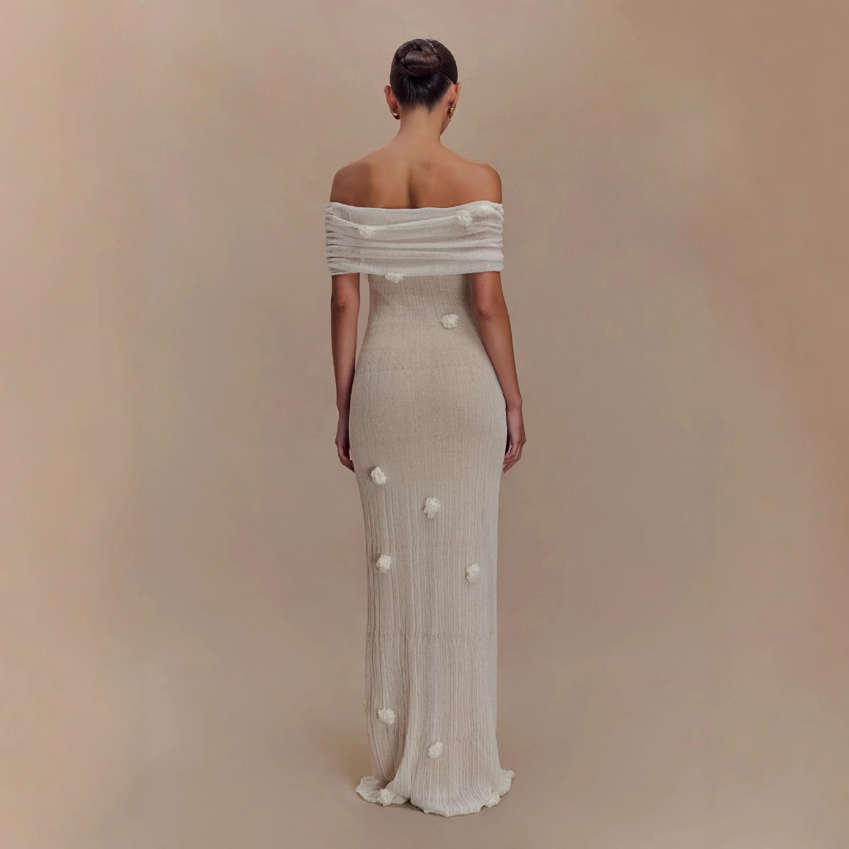 Savannah one-shoulder fitted long dress