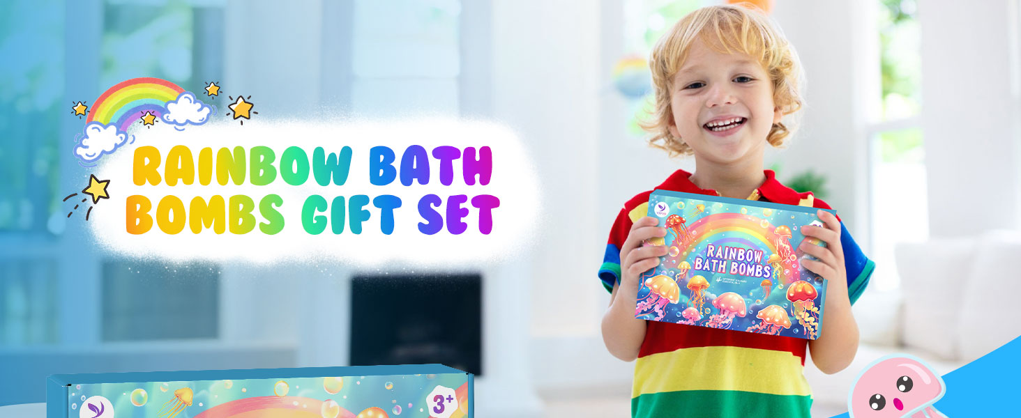 RAINBOW BATH BOMBS GIFT SET
