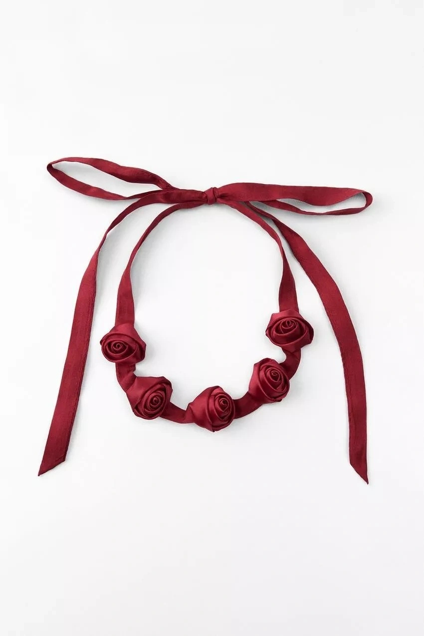 Two-Pack Rose Rhinestones Necklace Set-purelyfable