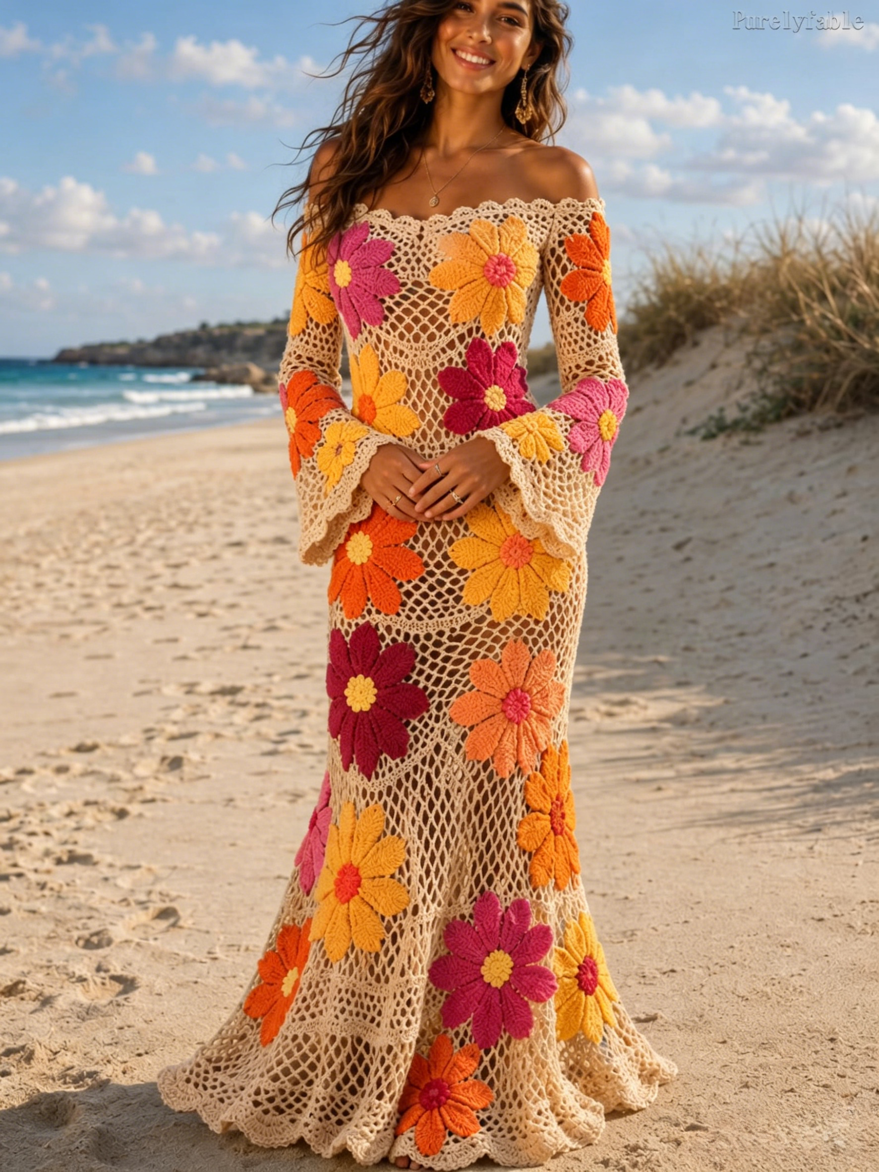 Ingrid's Colorful Ruffled Sleeveless Dress