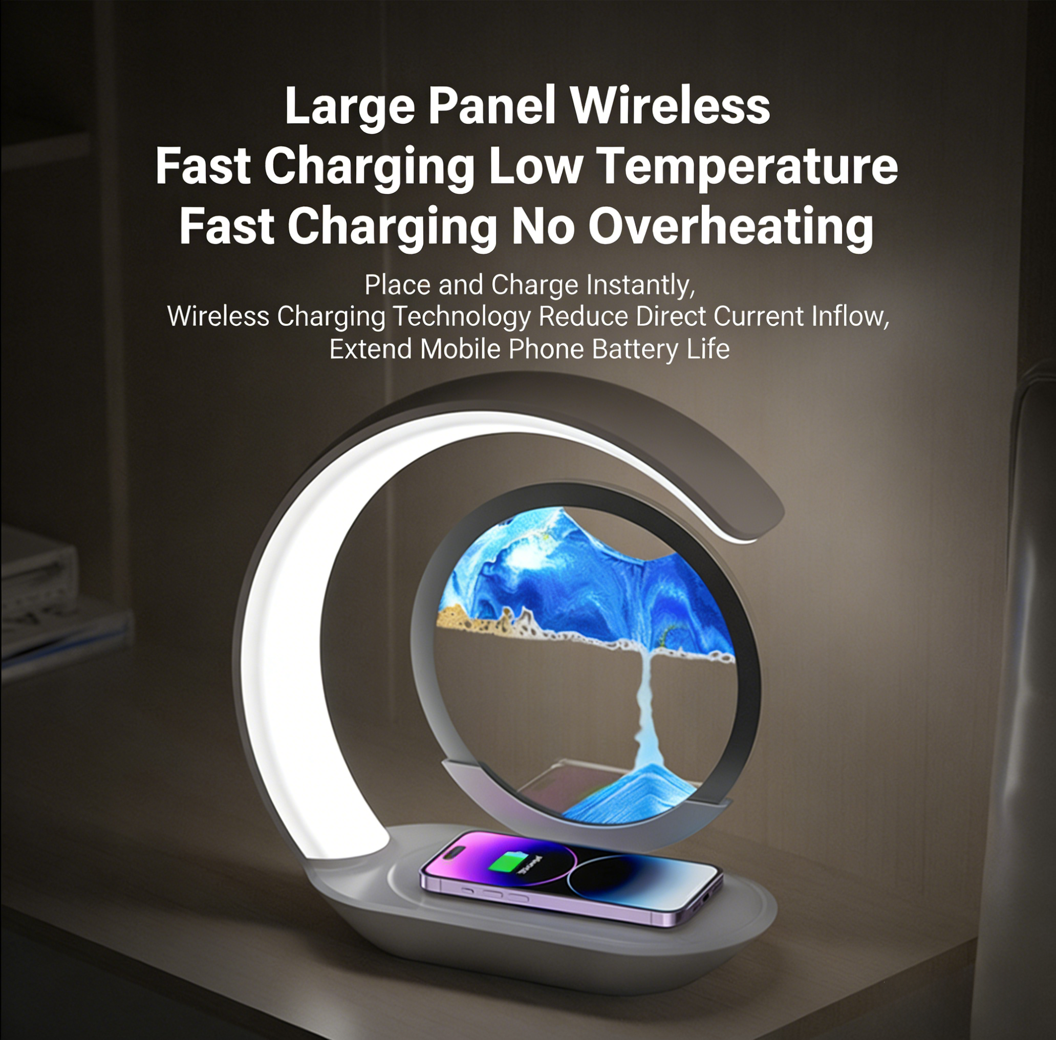 Where Timeless Art Meets Modern Tech: The Quicksand Wireless Charging Station.