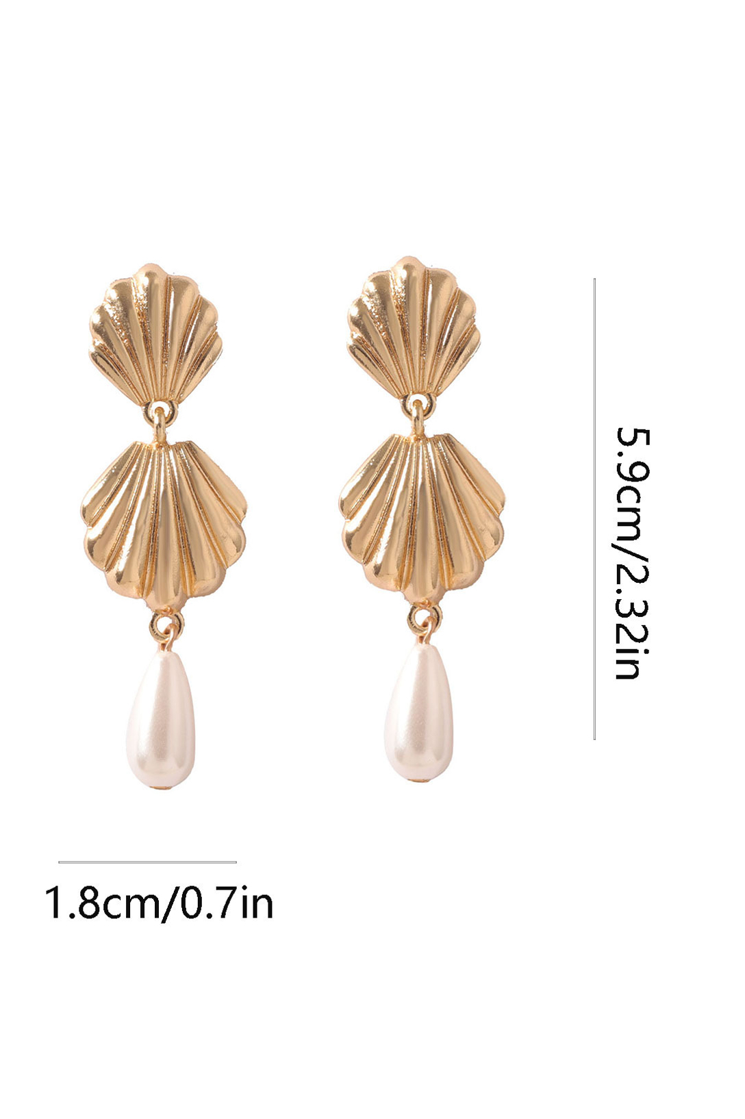 Scallops Pearl Earrings-purelyfable