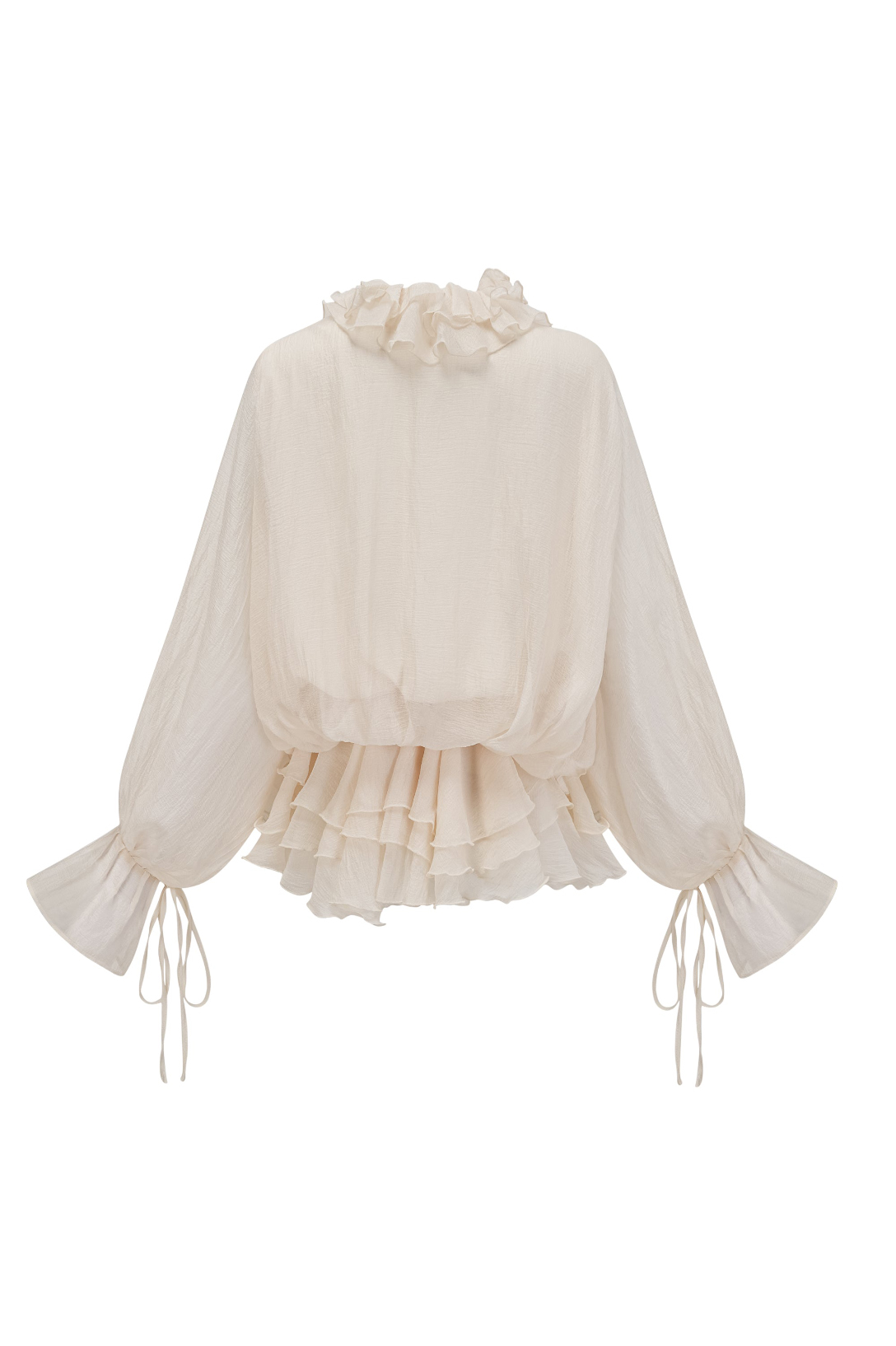Olive Puff Sleeve Tiered Mini Dress-purelyfable