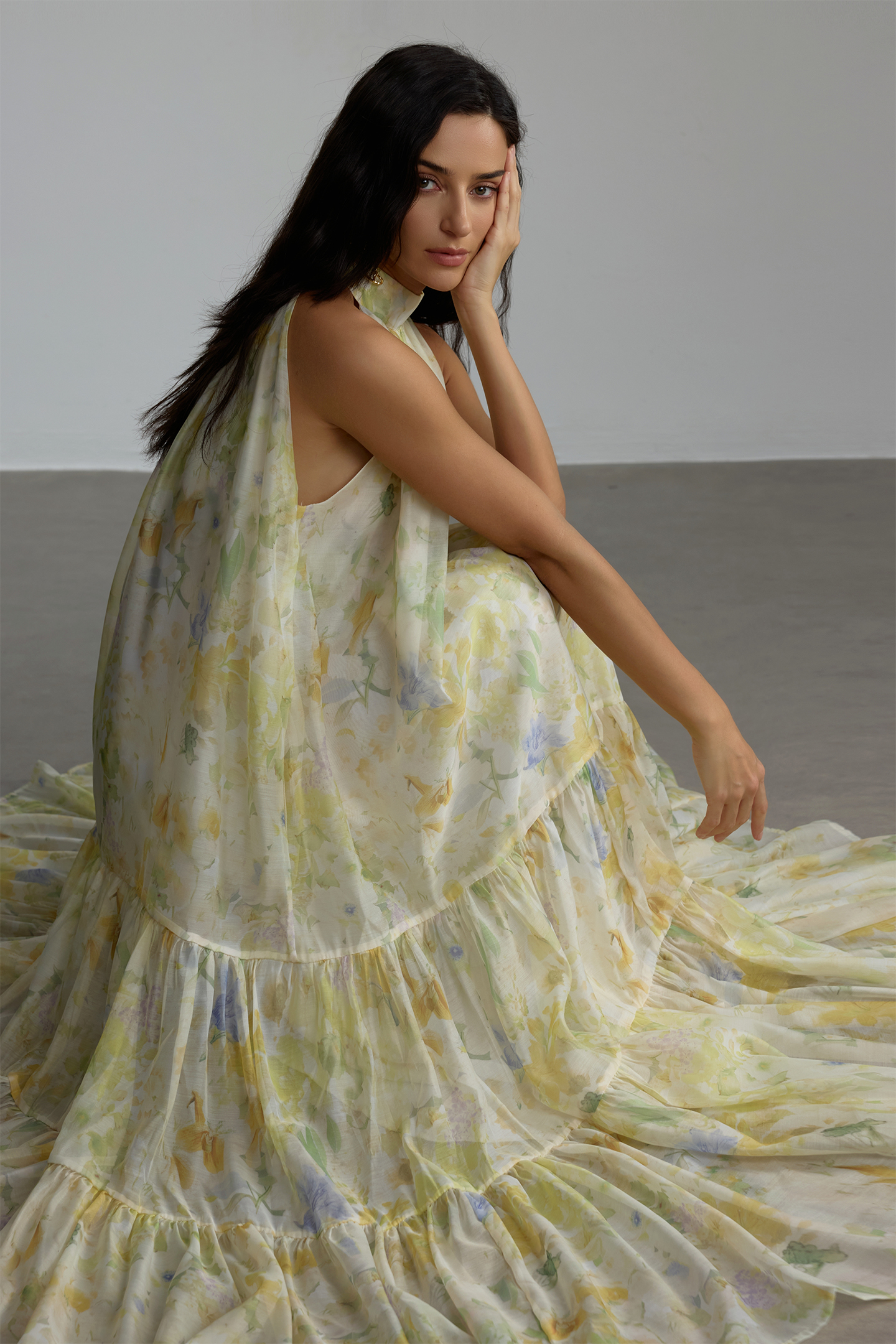 Fiona Floral Print Sleeveless Maxi Dress-purelyfable