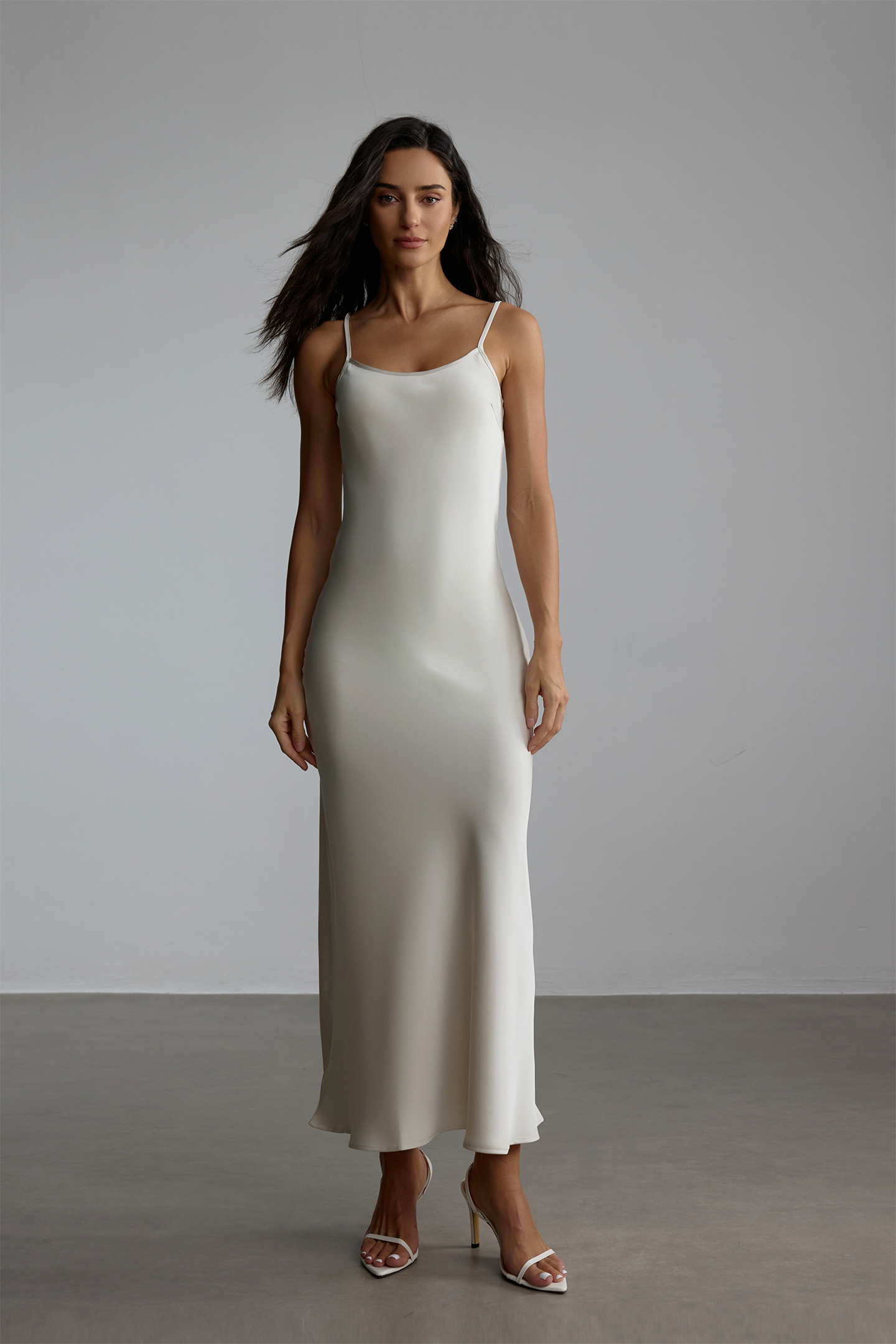 Elena Spaghetti Strap Maxi Dress With Cape Blouse-purelyfable