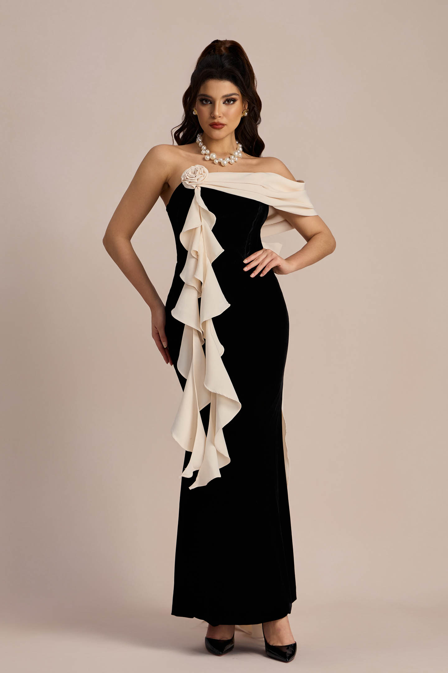 Ophelia Strapless Ribbon Maxi Dress-purelyfable