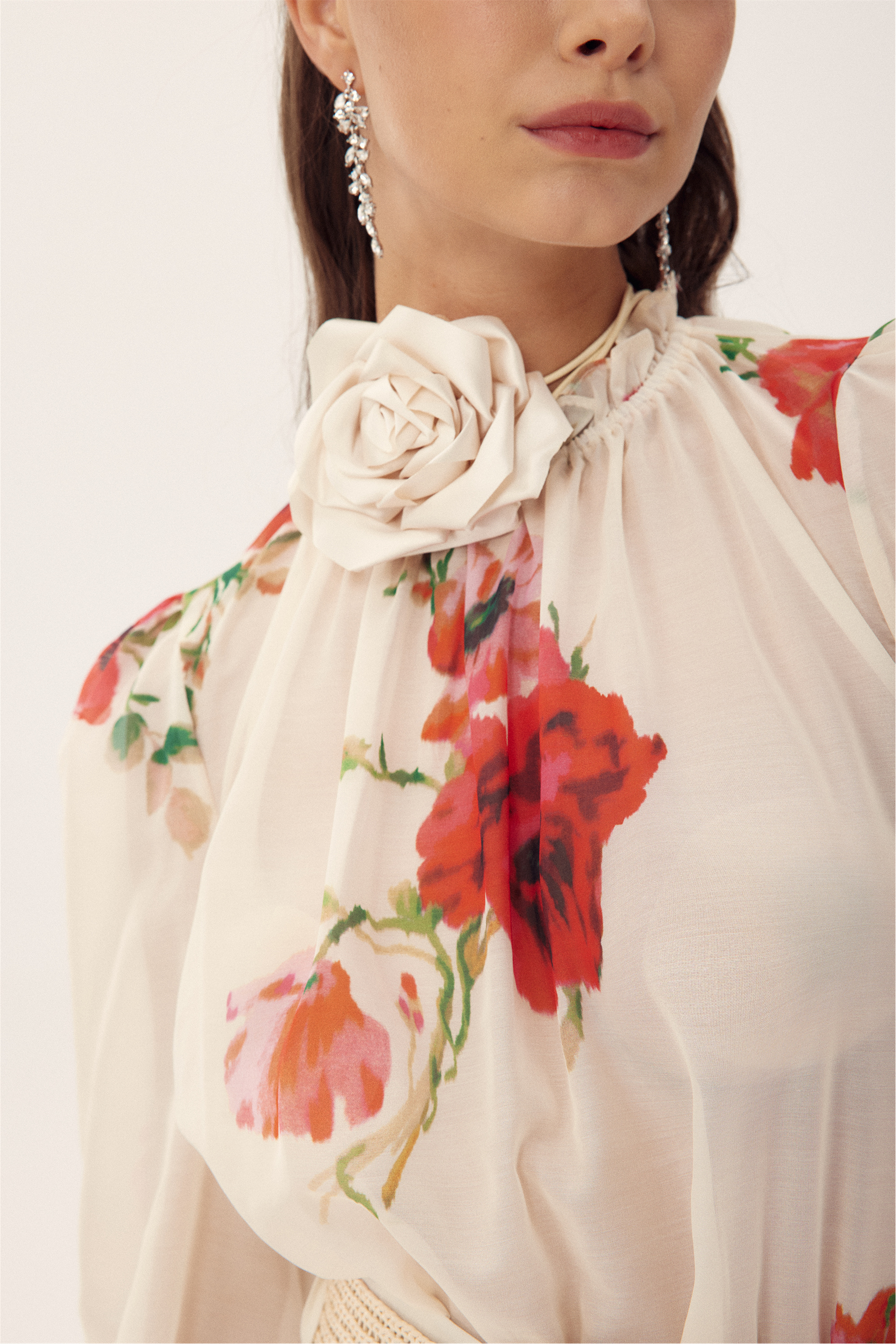 Anne Floral Printed Belted Maxi Skirt Set-purelyfable