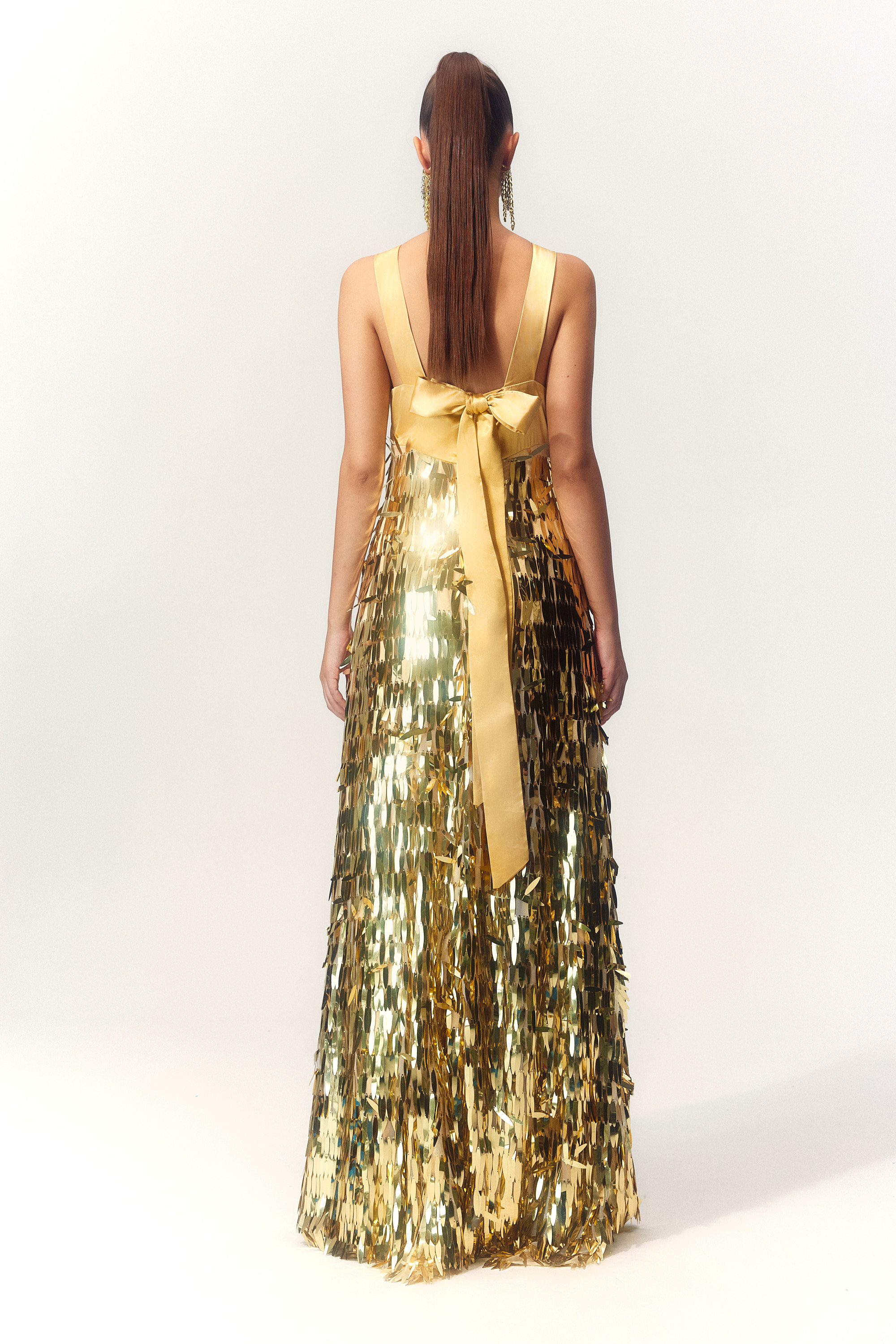 Geraldine Halter Backless Sequin Maxi Dress-purelyfable