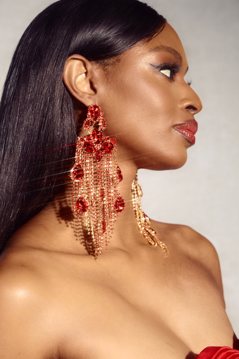 Crystal Chandelier Drop Earrings-purelyfable