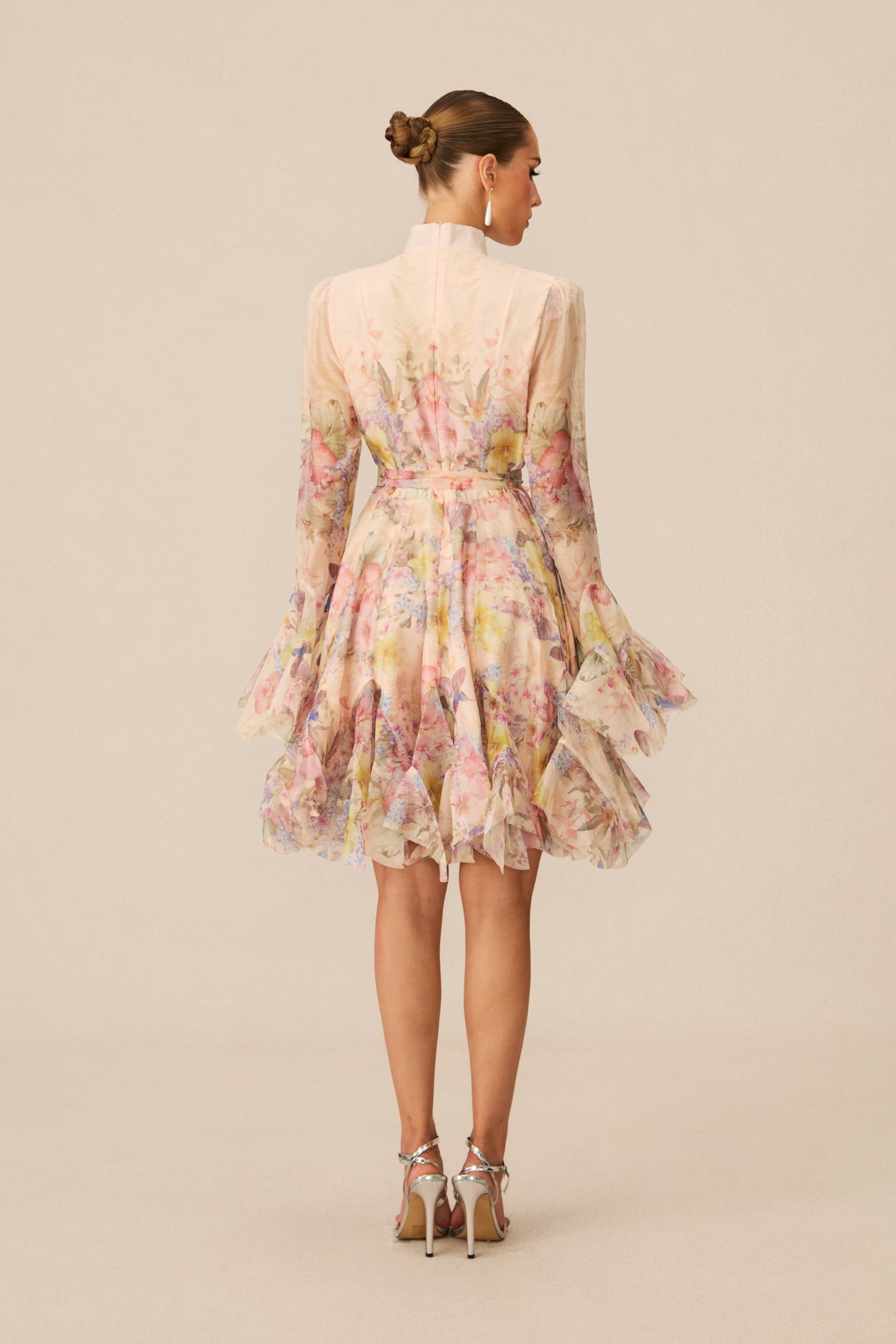 Lana Floral Print Flared Mini Dress-purelyfable